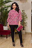 Костюм жіночий лосини та блуза з принтом великі розміри, фото 7