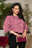 Костюм жіночий лосини та блуза з принтом великі розміри, фото 8