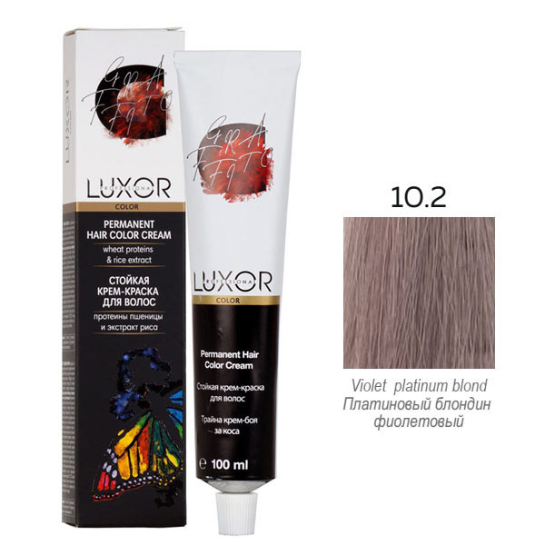 Крем-фарба LUXOR Professional 10.2 Платиновий блондин фіолетовий, 100 мл