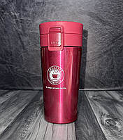 Термокружка / Стакан-термос металлический для холодних и горячих напитков с фильтром и ситечком 350мл Розовый
