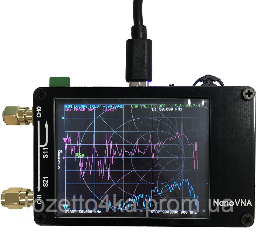 Векторный анализатор цепей NanoVNA 50 кГц - 1.5 ГГц Цифровой тестер сетевых антенн - фото 1 - id-p1833073288