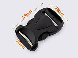 Фастекс 25 мм колір чорний