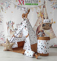 Вігвам та аксесуари великий ігровий намет для дітей курінь Ловець снів, кошик, гойдалка Повний комплект, фото 2