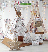 Вігвам та аксесуари великий ігровий намет для дітей курінь Ловець снів, кошик, гойдалка Повний комплект, фото 4