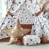 Вігвам та аксесуари великий ігровий намет для дітей курінь Ловець снів, кошик, гойдалка Повний комплект, фото 6