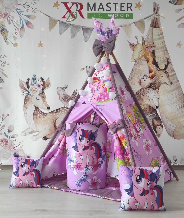 Вігвам та аксесуари великий ігровий намет для дітей курінь My little pony, Кошик, комплект, фото 1