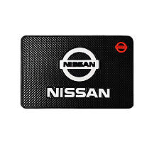 Антиковзний килимок у машину на торпеду з логотипом Nissan