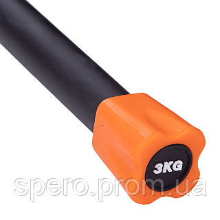 Бодибар Body Bar Zelart FI-1251-3 вес 3кг черный-оранжевый