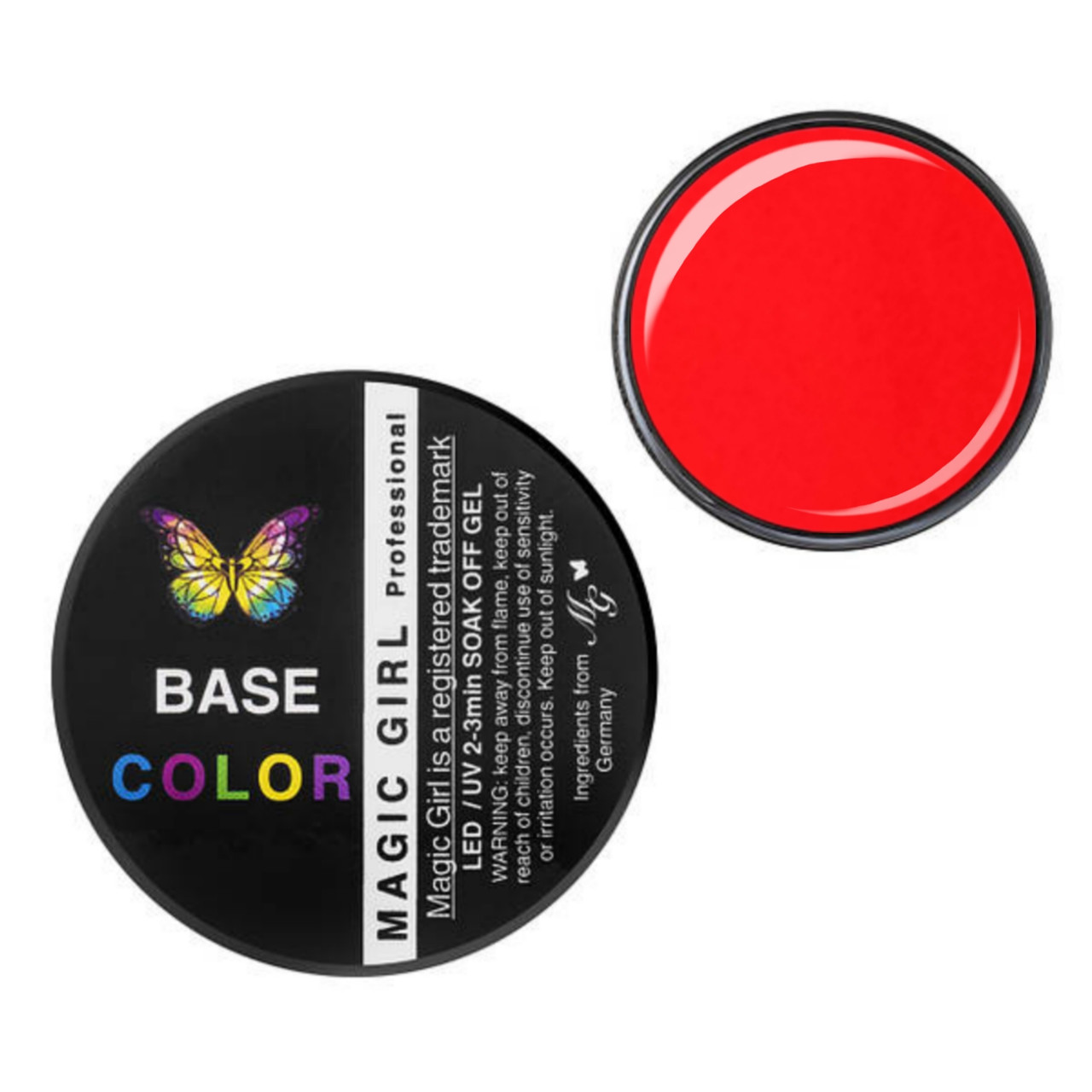База для гель лаку MAGIC GIRL Coral Neon Base кораловий 12ml, фото 1