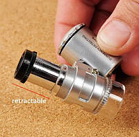 Кишеньковий мікроскоп 60Х (LED-підсвітка, регулювання фокусу), фото 3