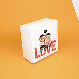 Коробка Подарункова з любов'ю 195*195*97 мм Коробка з кришкою для дитячого подарунка, фото 2