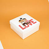 Коробка Подарункова з любов'ю 195*195*97 мм Коробка з кришкою для дитячого подарунка, фото 4