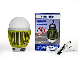 Світильник 2 в 1 LED SunLight MK-001 на акумуляторі, ліхтар у намет, знищувач комах, вологозахист
