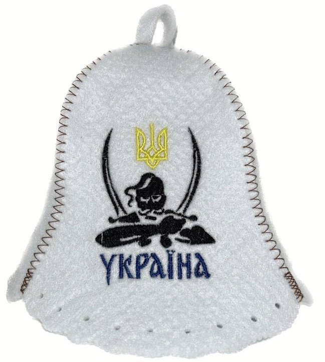 Шапка для лазні та сауни з поліестеру Козак з шаблями