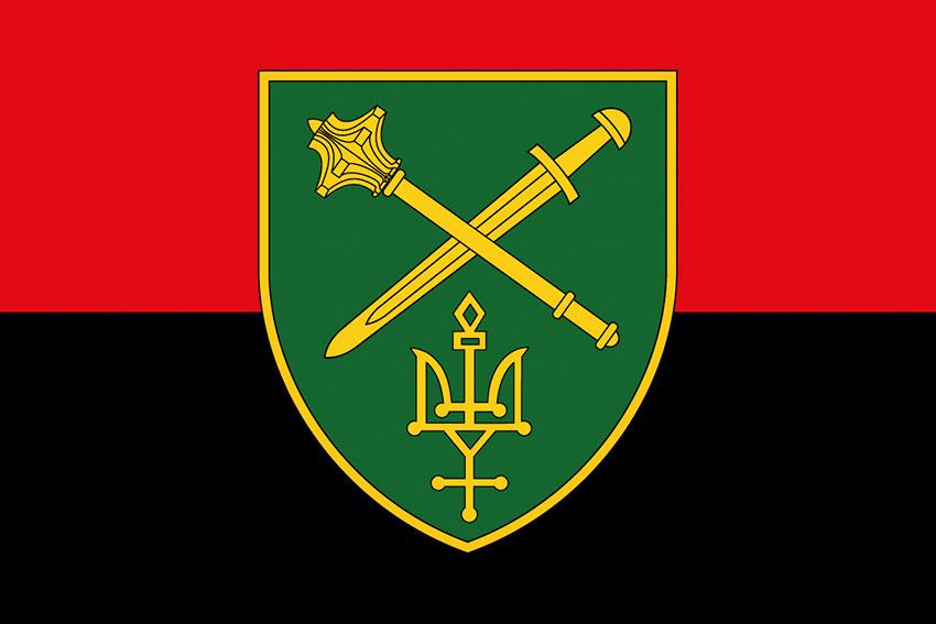 Прапор оперативного командування «Північ» ЗСУ червоно-чорний