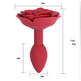 Анальна пробка SILICON ROSE - Бордо - 11*3 см - Анальні іграшки, фото 3