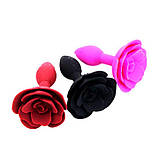 Анальна пробка SILICON ROSE - Бордо - 11*3 см - Анальні іграшки, фото 5