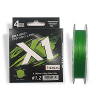 Шнур Favorite X1 PE 4x 150m 1.2/0.185mm 20lb/9.5kg Light Green (1693.11.31) - Вища Якість та Гарантія!