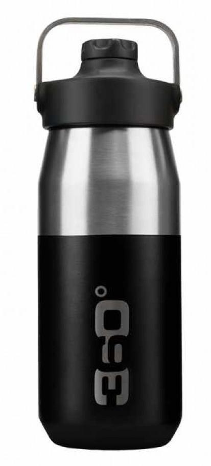 Термофляга 360° Degrees Vacuum Insulated Stainless Steel Bottle with Sip Cap, Black, 550 ml