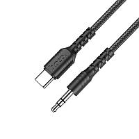 AUX кабель Hoco UPA17 Type-C to Jack 3.5 1m черный