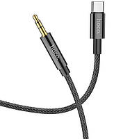 AUX кабель Hoco UPA19 Type-C to Jack 3.5 1m черный