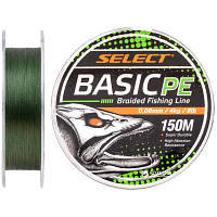 Шнур Select Basic PE 150m Dark Green 0.08mm 8lb/4kg (1870.18.20) - Вища Якість та Гарантія!