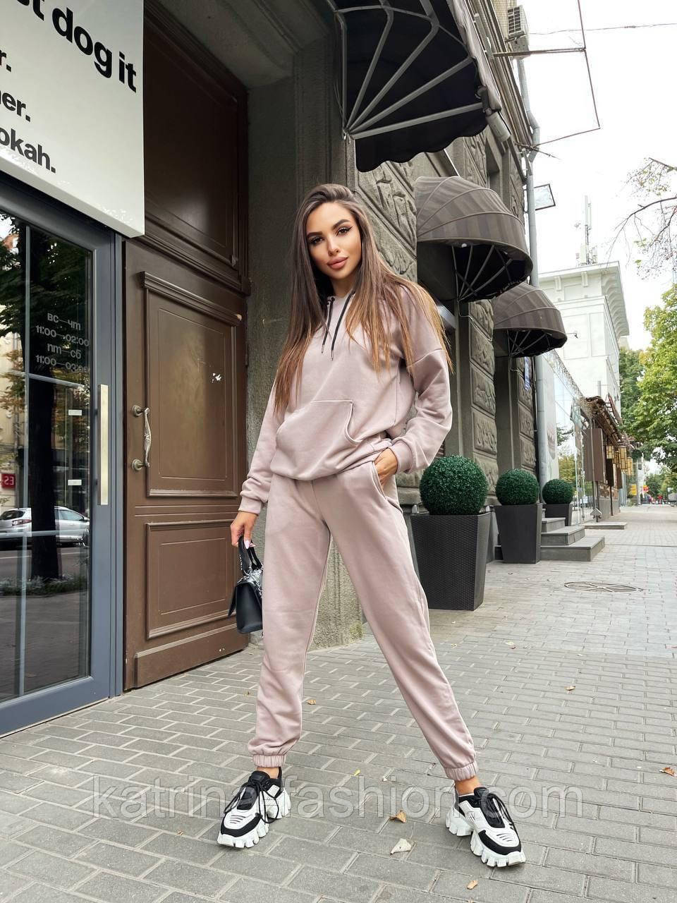 Костюм жіночий спортивний трикотажний: худі та штани (2 кольори), фото 1