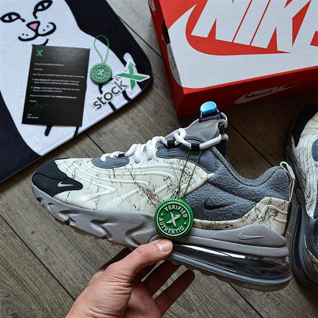 Мужские кроссовки Travis Scott X Nike Air Max 270 React Gray