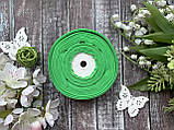 Стрічка репсова 2,5 см, 25 ярд оптом світло-зеленого кольору рулоном, фото 2