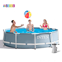 Круглый каркасный бассейн Intex 26702 305 x 76 см, насос + фильтр, объём 4485л, от 6 лет