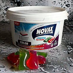 Гель-капсули для прання Novax Color 2*Action Duo Caps 50 шт.