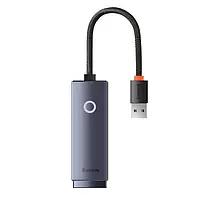 Baseus Lite Series USB to RJ45 100 Мбит/с Grey (wkqx000001), внешний сетевой адаптер