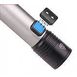 Ліхтарик ручний портативний RIAS K31 акумуляторний USB Grey (3_02949), фото 2