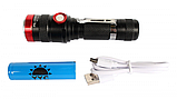 Тактичний ручний ліхтарик X-Balog BL-736 T6 USB Black (3_03042), фото 5