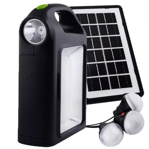 Портативна система освітлення CCLAMP CL-02 Ліхтар + 3 LED лампи + сонячна панель (3_03156), фото 1