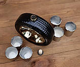 Подарочный набор автомобилисту/водителю "Запаска" в подарочной упаковке - колесо в виде бутылки с рюмками, фото 4