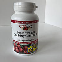 Natural factors, CranRich, cranberry concentrate концентрат журавлини, 500 мг, 90 капсул