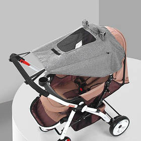Сонцезахисний козирок для коляски. Колір сірий. (80138)