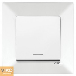 Вимикач viko 1 кл. з підсвічуванням білий Meridian 90970019-WH