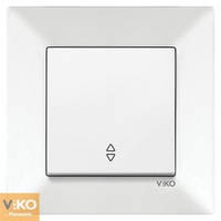 Вимикач viko 1 кл. прохідний білий Meridian 90970004-WH