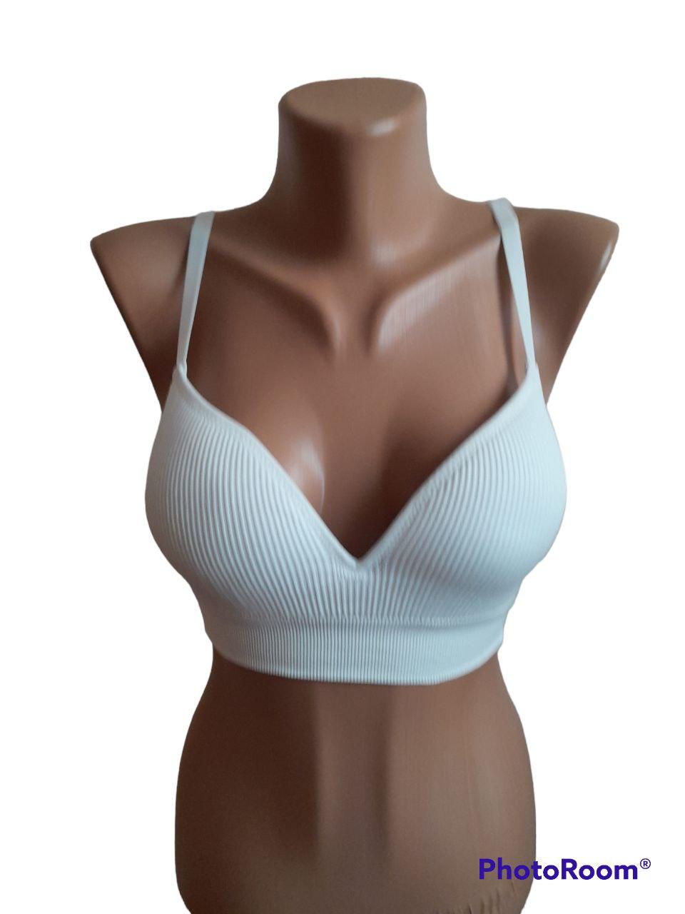 Топ-бюст жіночий однотонний рубчик розмір 2XL/3XL, фото 1