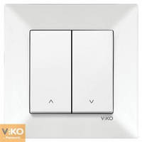 Вимикач viko 2 прохідний білий Meridian 90970017-WH