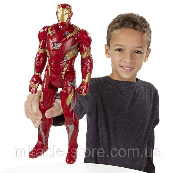 Колекційна іграшка Залізна людина Marvel Avengers з підсвічуванням та звуком Інтерактивна фігурка Iron Man