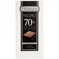 Шоколад Torras чорный 70% какао 200гр