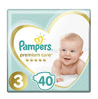 Підгузники Pampers premium care 3 (6-10 кг) на 40 шт