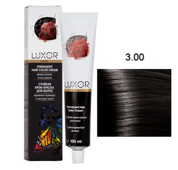 Крем-фарба LUXOR Professional 3.00 Темний коричневий натуральний інтенсивний, 100 мл