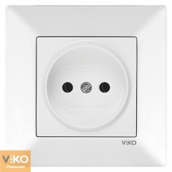 Розетка viko без заземлення біла Meridian 90970007-WH