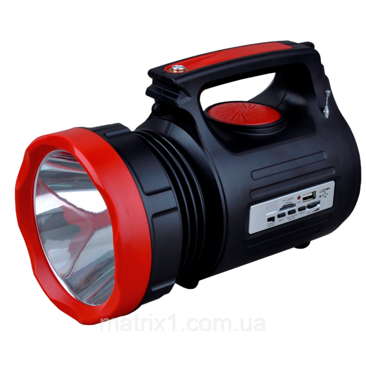 Світлодіодний акумуляторний ліхтарик GRUNHELM GR-1908T (5W+22LED, 3х2000mAh) + Сонячна батарея
