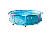 Каркасний круглий басейн + фільтр (305х76см, 4485 л, фільтр-насос) Intex 28208 Синій, фото 3
