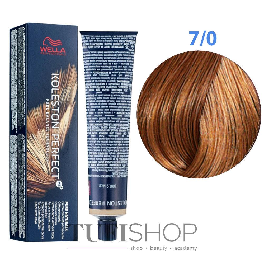 Краска для волос Wella Professionals Koleston Perfect № 7/0 средний блонд pure naturals (8005610661834) - фото 1 - id-p505916469